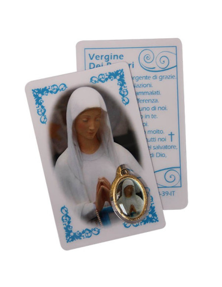 Medaillekaartje van de verschijning van Banneux N.D. - gebed