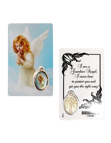 Medal card with Protective Angel