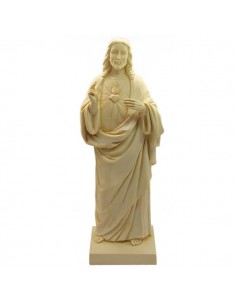 Statua Sacro Cuore di Gesù Polvere di marmo in polvere 22 cm