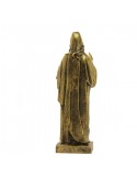 Statue Saint Benoit poudre de Marbre couleur Bronze
