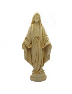 Statue Vierge Miraculeuse poudre de Marbre 22 cm