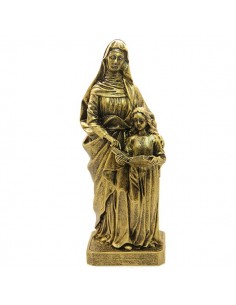 Estatua en polvo de mármol Santa Ana color bronce 22 cm