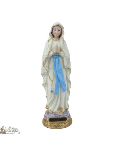 Estatua Nuestra Señora de Lourdes - estatua fosforescente - 22 cm