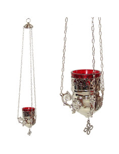 Griekse zilveren lamp - wandlamp