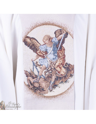 Scapulaire en tapisserie Saint Michel archange