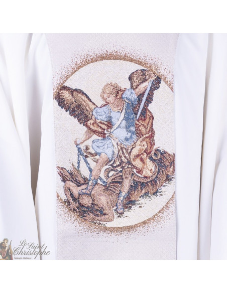 Scapular in tapestry of St. Michael the Archangel