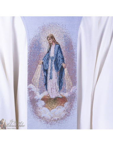 Scapulaire Vierge miraculeuse gobelin tapisserie