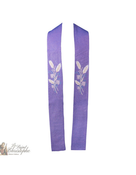 Cruz de sacerdote robada bordada en goblin púrpura