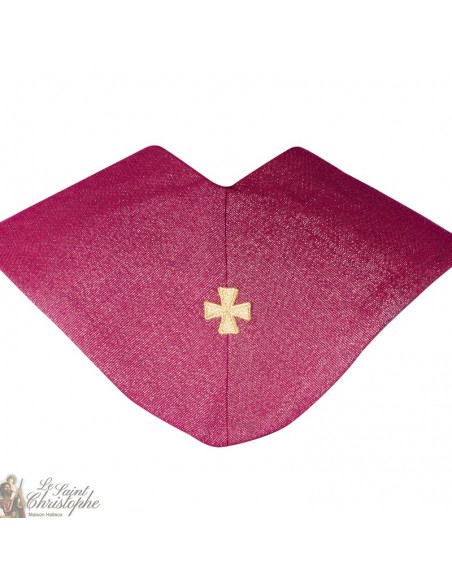 Priest stole embroidered with goblin chalice - red color