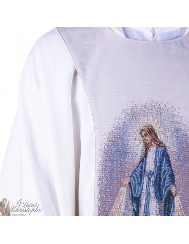 Scapular Miraculous Virgin Goblin tapestry - gold thread