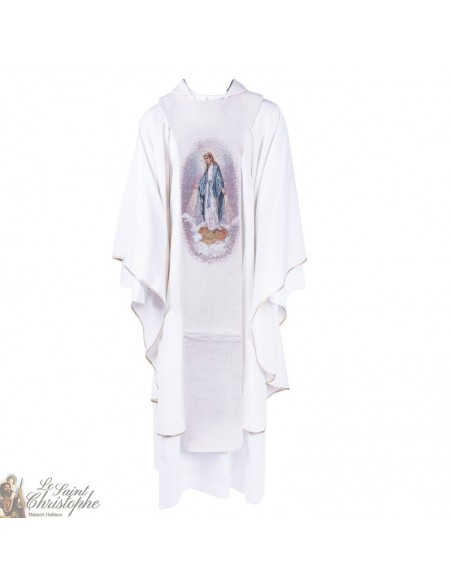 Scapulaire Vierge miraculeuse gobelin tapisserie