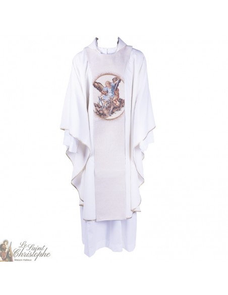 Scapulaire en tapisserie Saint Michel archange