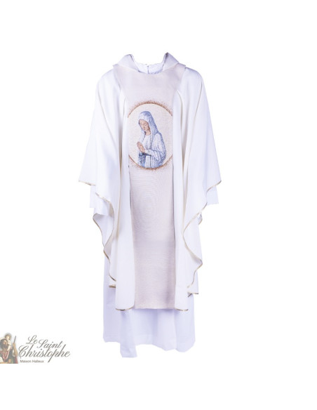 Escapulario bordado estola Virgen de los Pobres de Banneux ND