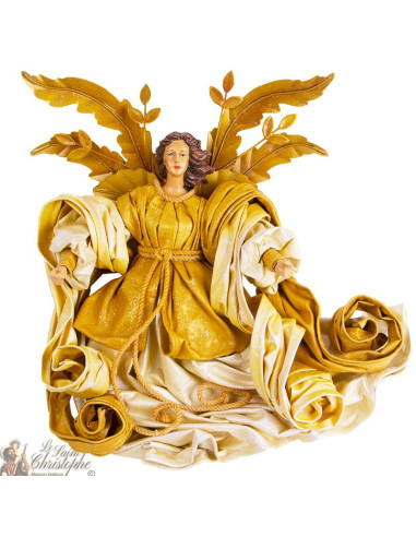 Goldener und drapierter Engel zum Aufhängen 