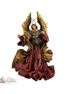 Vestido de ángel burdeos para colgar - 21cm