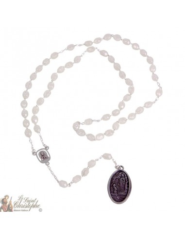 Lourdes fluorescent rosary with medal
