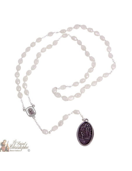 Rosario fluorescente Lourdes con medaglia