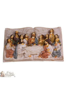 Book-shaped frame of the last supper