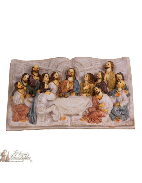 Cadre en forme de livre de la dernière cène