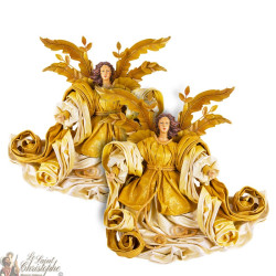 Golden and draped angel to hang