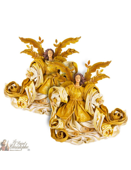Golden and draped angel to hang