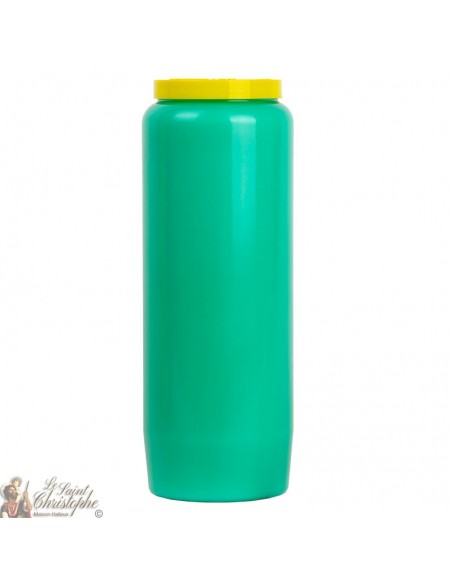 Green novena candle