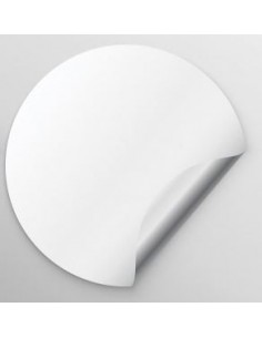Customizable stickers White Vinyl - 3 x 5 cm