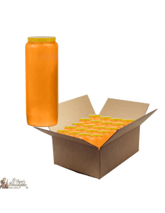 Orange novena candles - box of 20 pieces