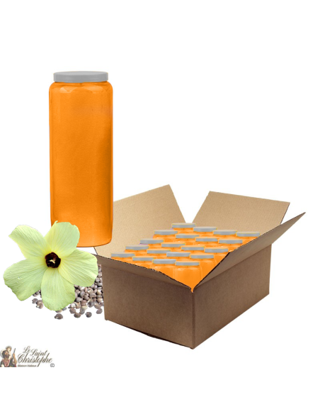 Velas de novena perfumadas con almizcle - caja de 20 piezas
