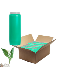 Bougies de neuvaine parfumée au muguet - carton 20 pièces