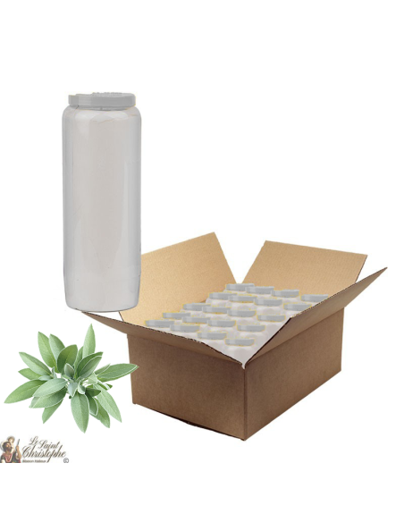 Novena candles perfumed with sage - box of 20 pieces