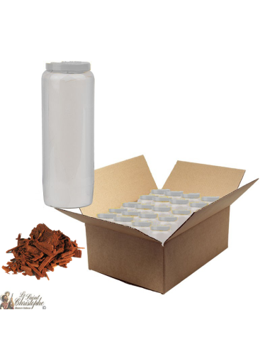 Velas de novena perfumadas con sándalo - caja de 20 piezas