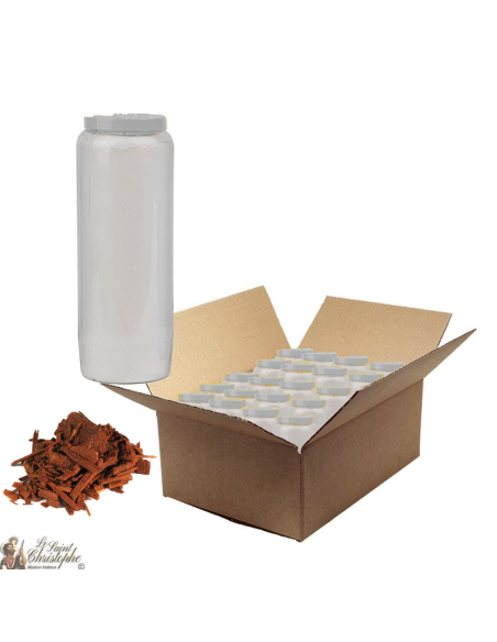 Bougies de neuvaine parfumée au bois de santal - carton 20 pièces