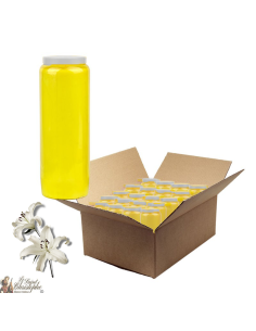 Bougies de neuvaine parfumée au lys - carton 20 pièces