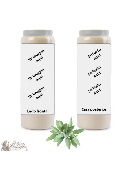 Novenakerze mit Salbeiduft - individuell gestaltbar