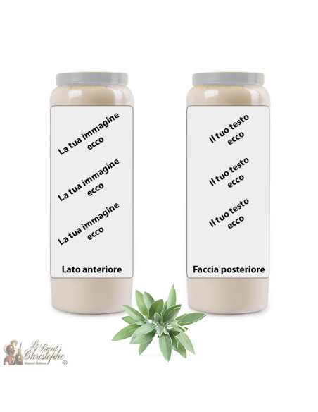 Salvia fragranza novena candela profumo di salvia - personalizzabile