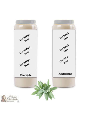 Novenakerze mit Salbeiduft - individuell gestaltbar