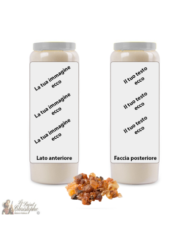 Vela de novena con fragancia de salvia - personalizable