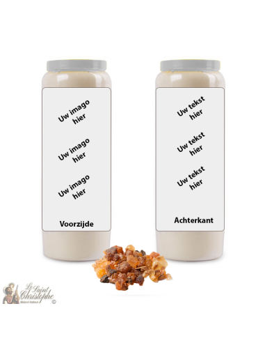 Novenakerze mit Salbeiduft - individuell gestaltbar