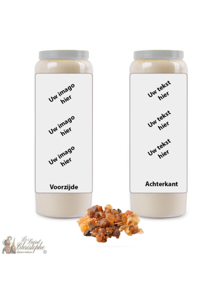 Novenakerze mit Salbeiduft - individuell gestaltbar