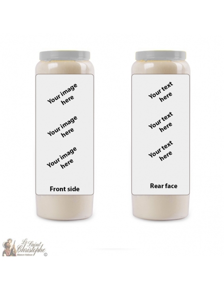 Novena candle with your image and text - customizable
