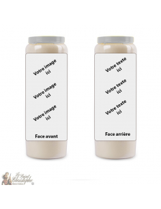 Novena candle with your image and text - customizable