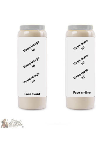 Candela Novena con immagine e testo personalizzabile