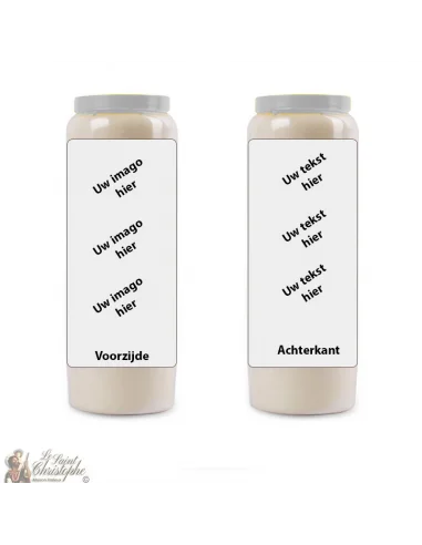 Bougie de neuvaine avec votre image et texte - personnalisable