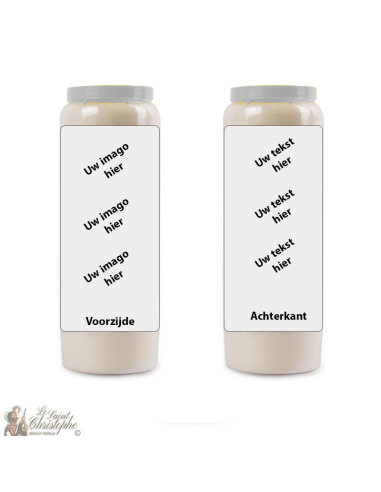 Novena candle with your image and text - customizable