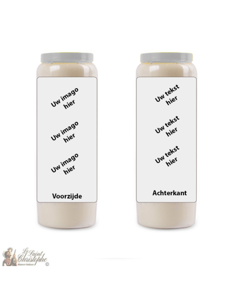 Novene Kerze mit Ihrem Bild und Text - individuell anpassbar