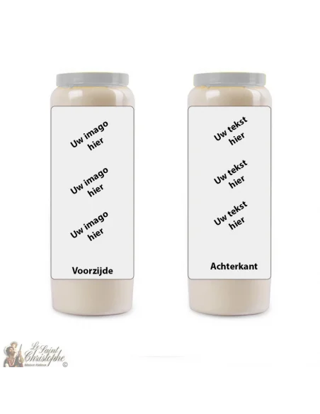 Novene Kerze mit Ihrem Bild und Text - individuell anpassbar