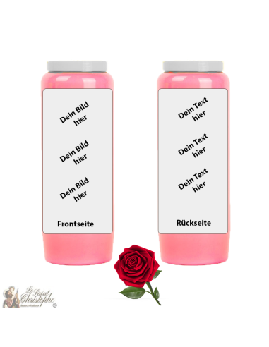Novena candle rose scented - customizable