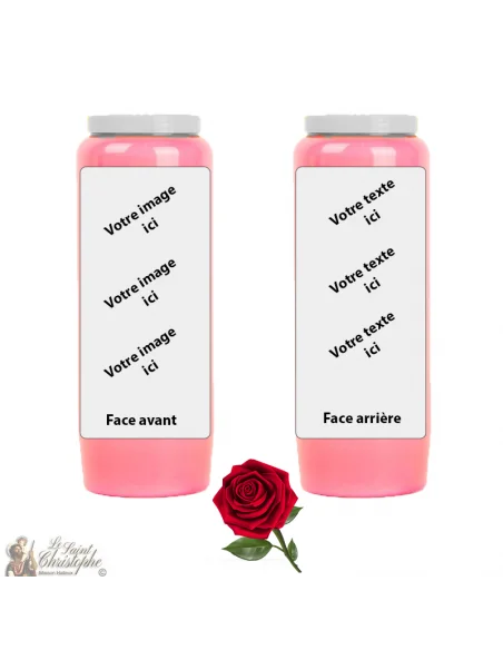 Novena candle rose scented - customizable