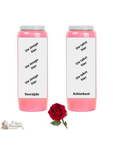 Novenakerze mit rosa Duft - individuell gestaltbar